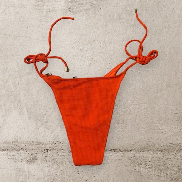 NWT Nasty Gal Underwire Tie & High Leg Cheeky Bikini Swimsuit 2 Piece Set Sz 10 - Picture 5 of 7